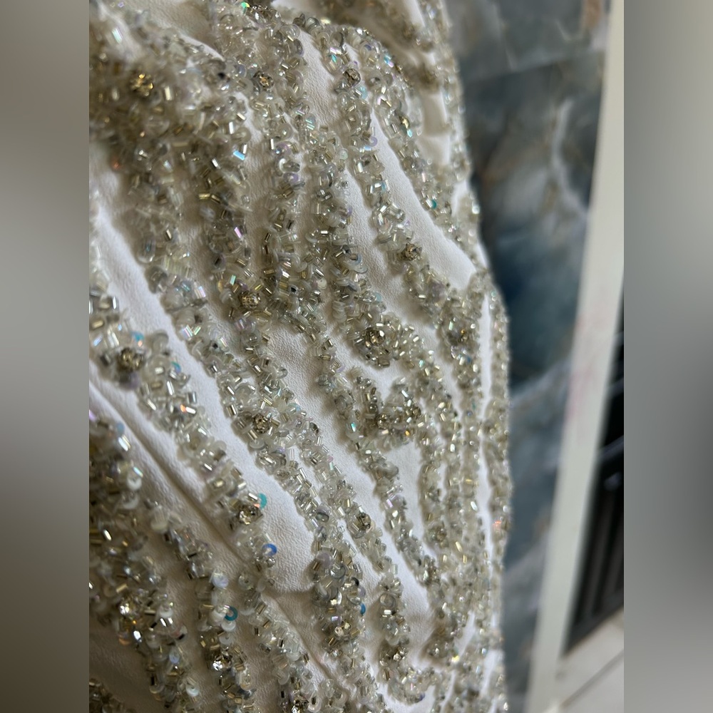 NWT Retrofete Pary Dress/ Withe / Silver/ Size L - Picture 7 of 16